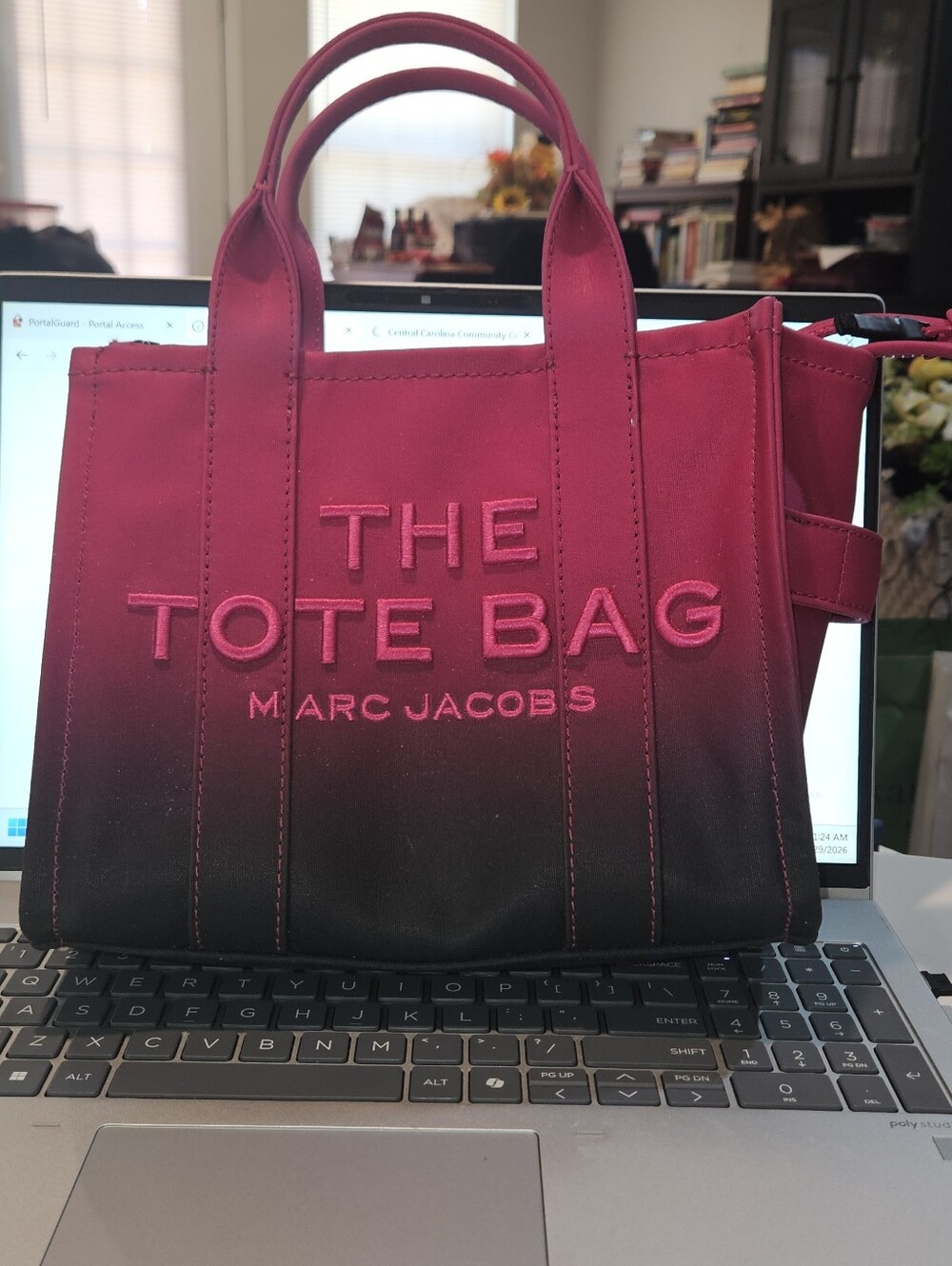 The Marc Jacobs Small Tote Black Ombre Pink Gradient Missing Strap